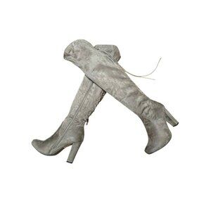 Top Moda.Women‎ Tan Back Lace & Side Zip Boots Size 9